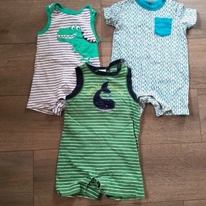Bundle of 3 baby boy rompers 12-18M